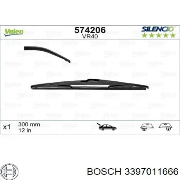 3397011666 Bosch Limpiaparabrisas trasero