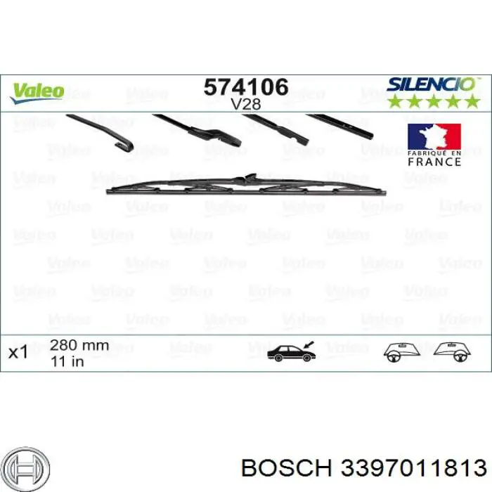 Limpiaparabrisas traseros 3397011813 Bosch