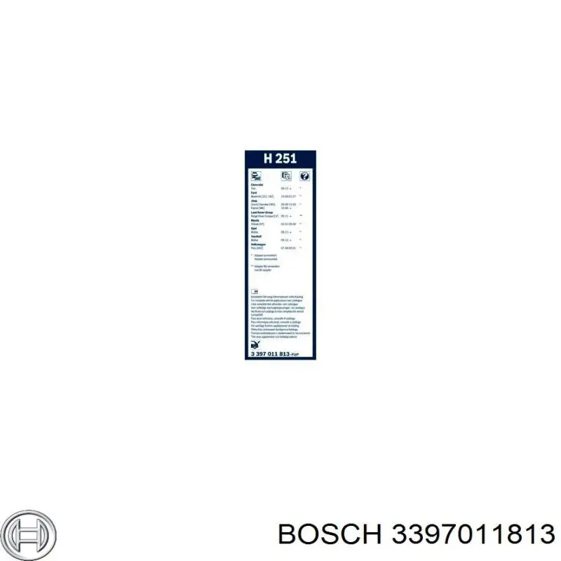 3397011813 Bosch Limpiaparabrisas trasero