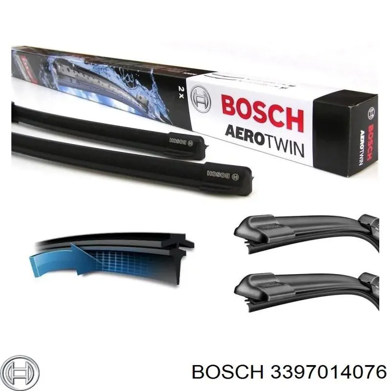 Comprar 3397014076 Bosch Juego de escobillas de luna delantera, 2 piezas