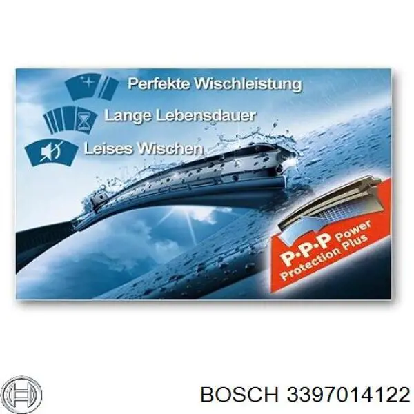 Comprar 3397014122 Bosch Juego de escobillas de luna delantera, 2 piezas