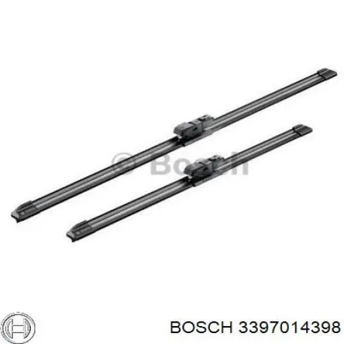 3397014398 Bosch juego de limpiaparabrisas de luna delantera, 2 piezas