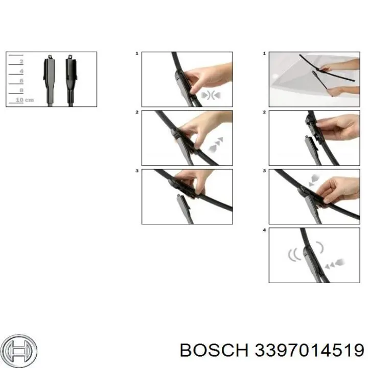 Escobilla del limpiaparabrisas del lado del pasajero Bosch 3397014519 precio, desde 25,97 EUR