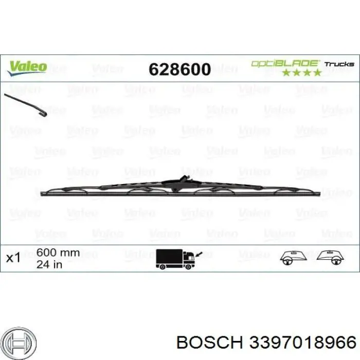 Comprar 3397018966 Bosch Escobilla del limpiaparabrisas del lado del conductor