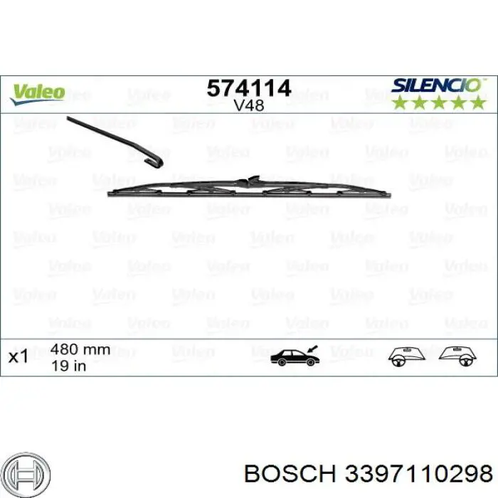 Juego de limpiaparabrisas de luna delantera, 2 piezas Jeep Cherokee 2 XJ