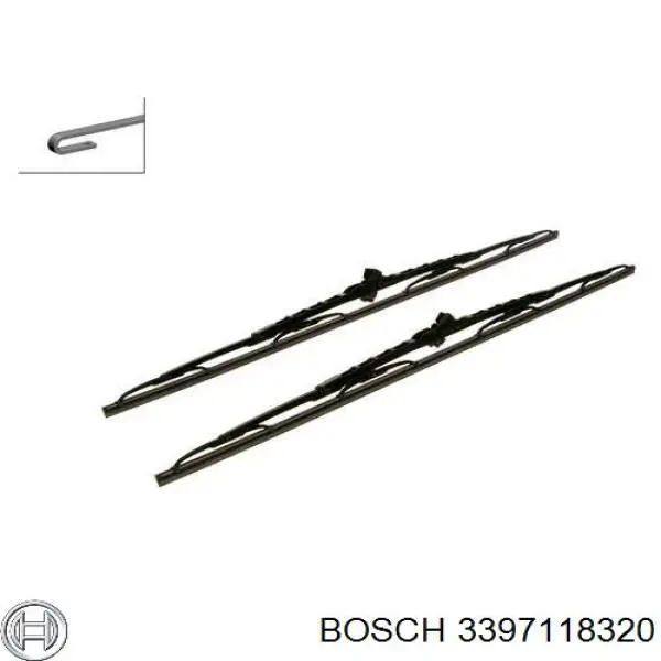 Goma del limpiaparabrisas lado conductor BOSCH 3397118320