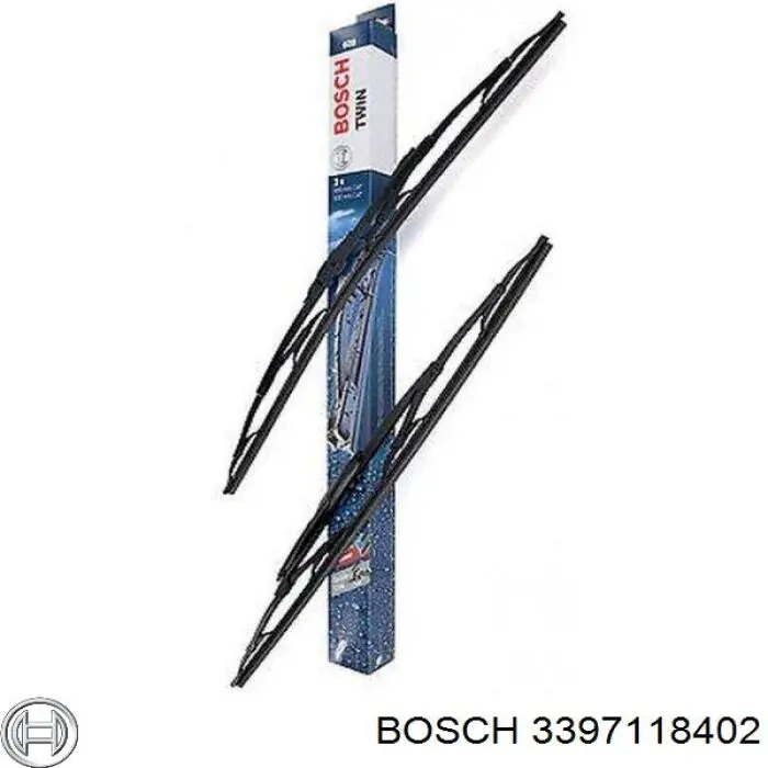 Comprar 3397118402 Bosch Juego de escobillas de luna delantera, 2 piezas