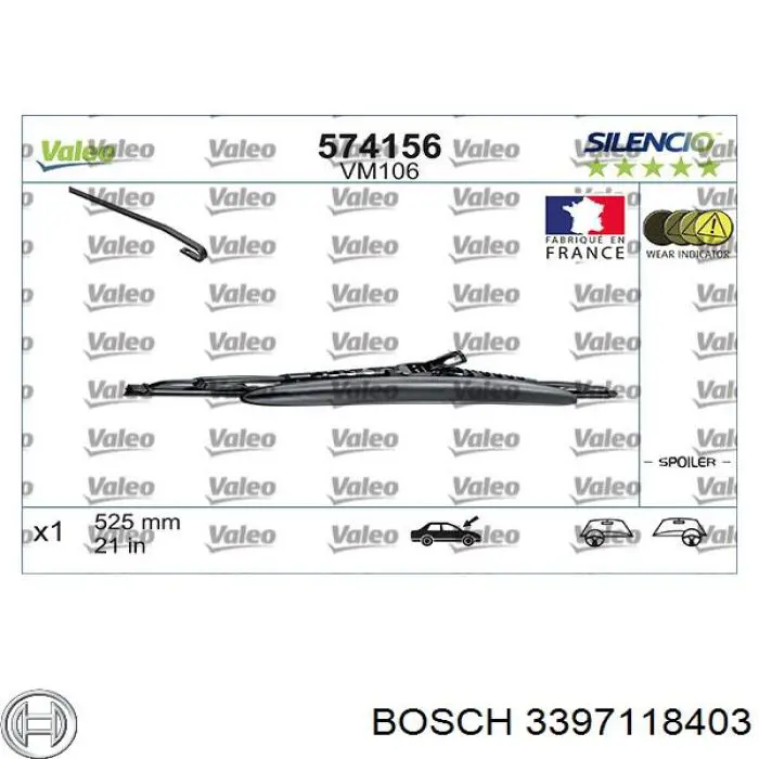 Juego de limpiaparabrisas de luna delantera, 2 piezas Toyota Corolla E12