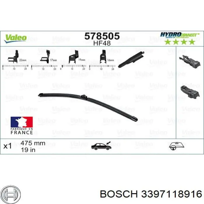 3397118916 Bosch limpiaparabrisas