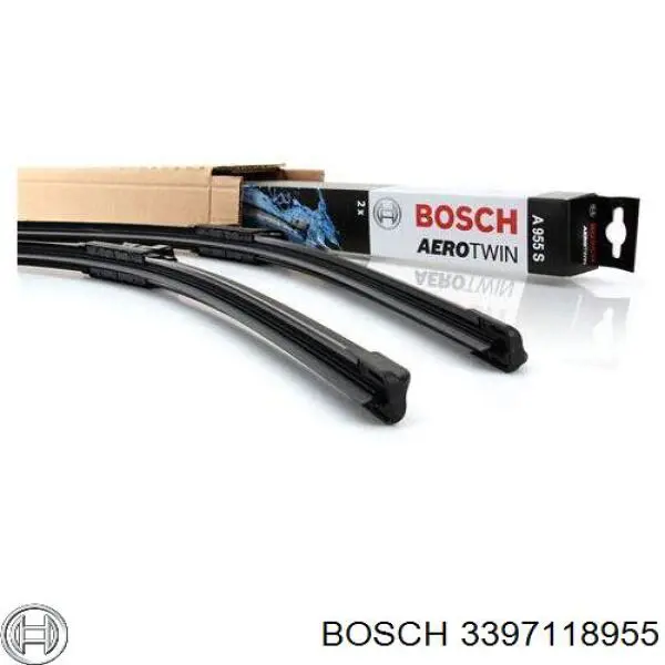 3397118955 Bosch juego de limpiaparabrisas de luna delantera, 2 piezas