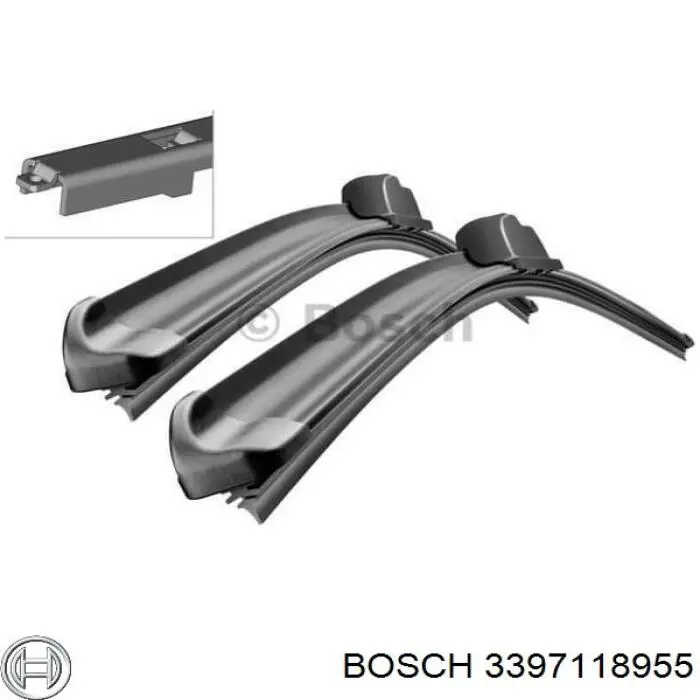 3397118955 Bosch Escobillas Limpiaparabrisas delanteras