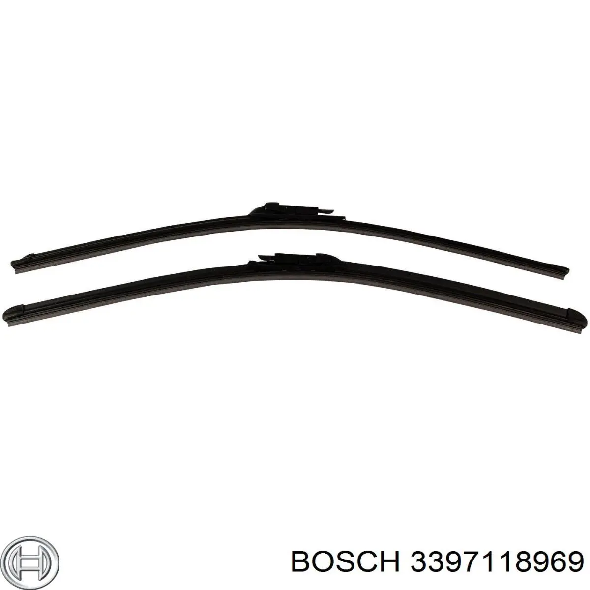 3397118969 Bosch juego de limpiaparabrisas de luna delantera, 2 piezas