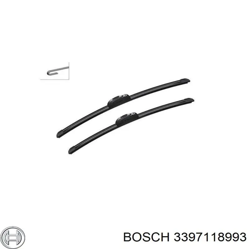 Comprar 3397118993 Bosch Juego de escobillas de luna delantera, 2 piezas