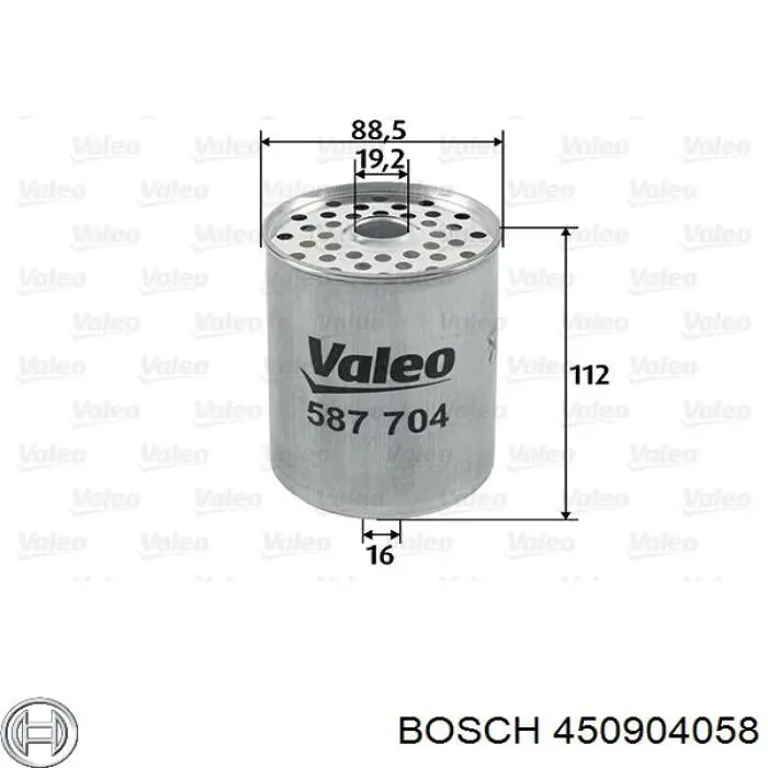 450904058 Bosch Filtro de gasolina