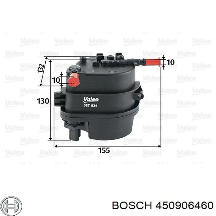 450906460 Bosch filtro combustible