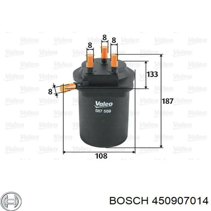 450907014 Bosch filtro combustible