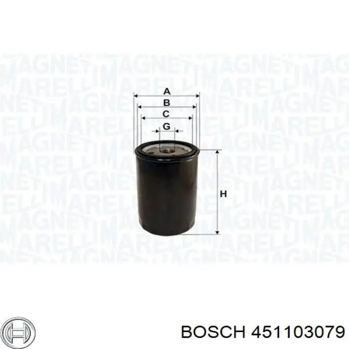 451103079 Bosch filtro de aceite