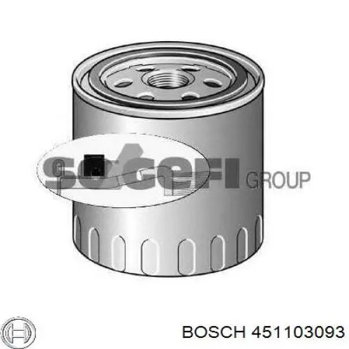 451103093 Bosch filtro de aceite