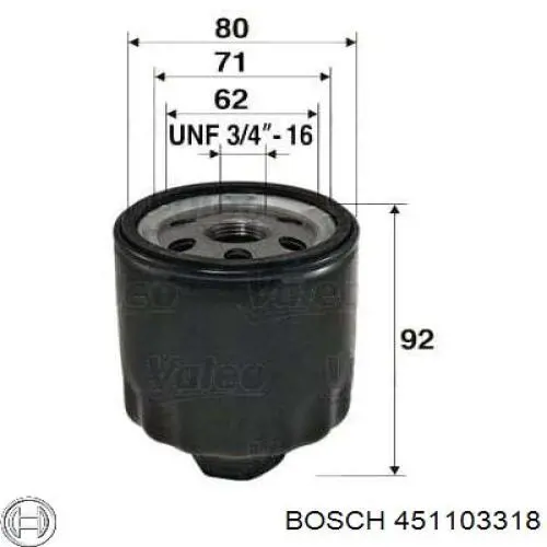 451103318 Bosch Filtro aceite