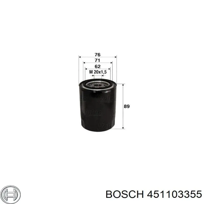 451103355 Bosch filtro de aceite