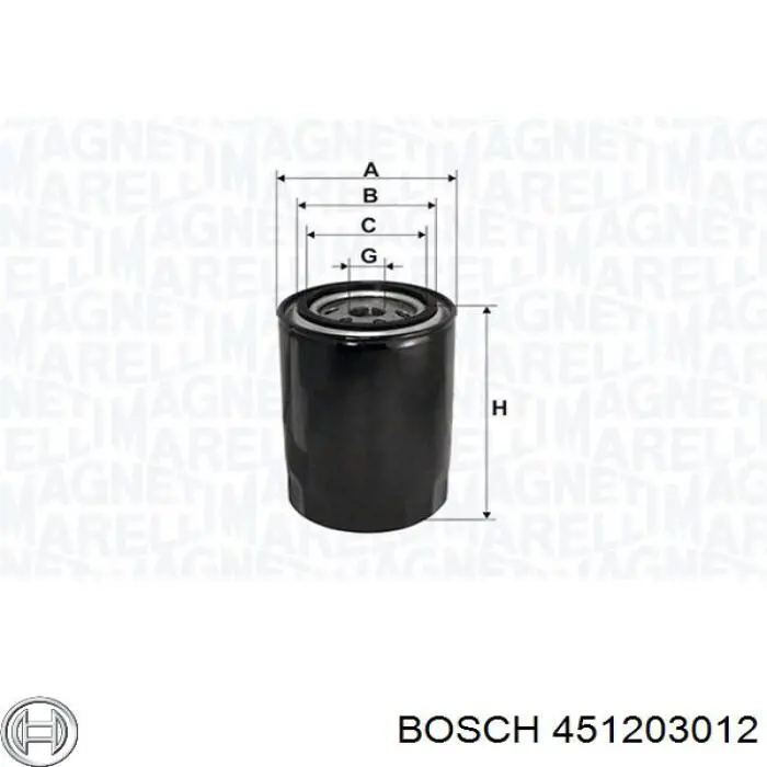 451203012 Bosch filtro de aceite
