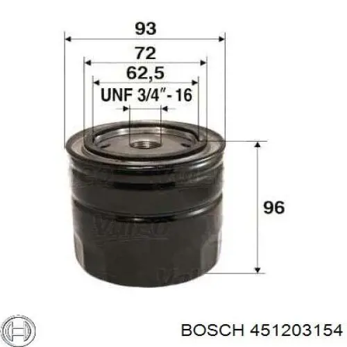 451203154 Bosch filtro de aceite