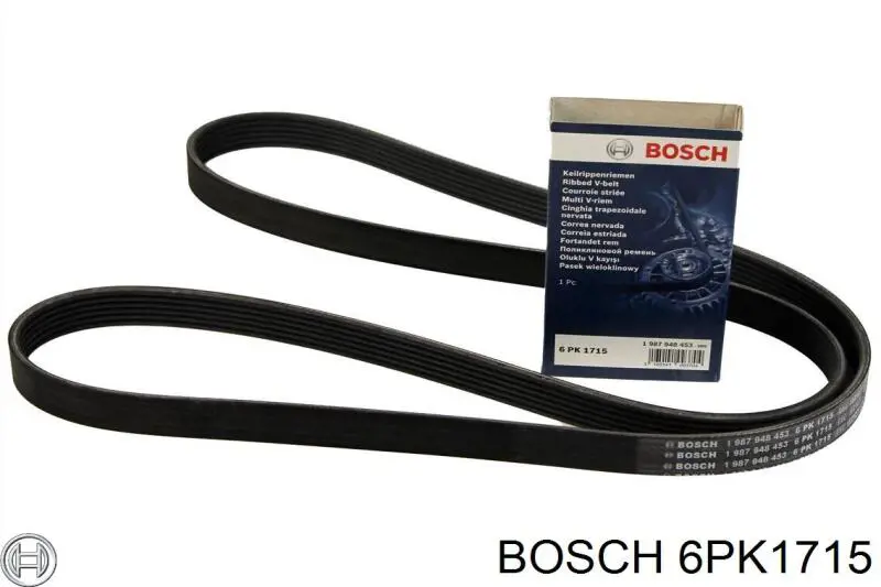 6PK1715 Bosch correa trapezoidal