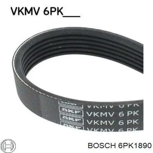 6PK1890 Bosch correa trapezoidal