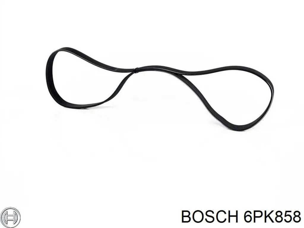 6PK858 Bosch correa trapezoidal