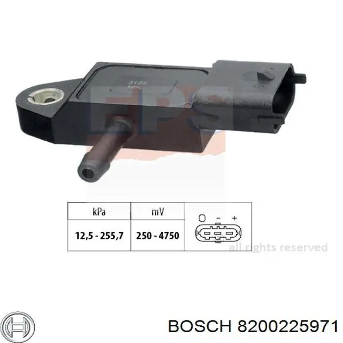 8200225971 Bosch sensor de presion de carga (inyeccion de aire turbina)