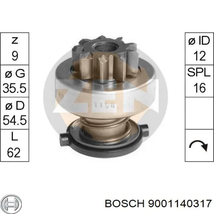 Bendix de coche Bosch 9001140317 precio, desde 14,60 EUR