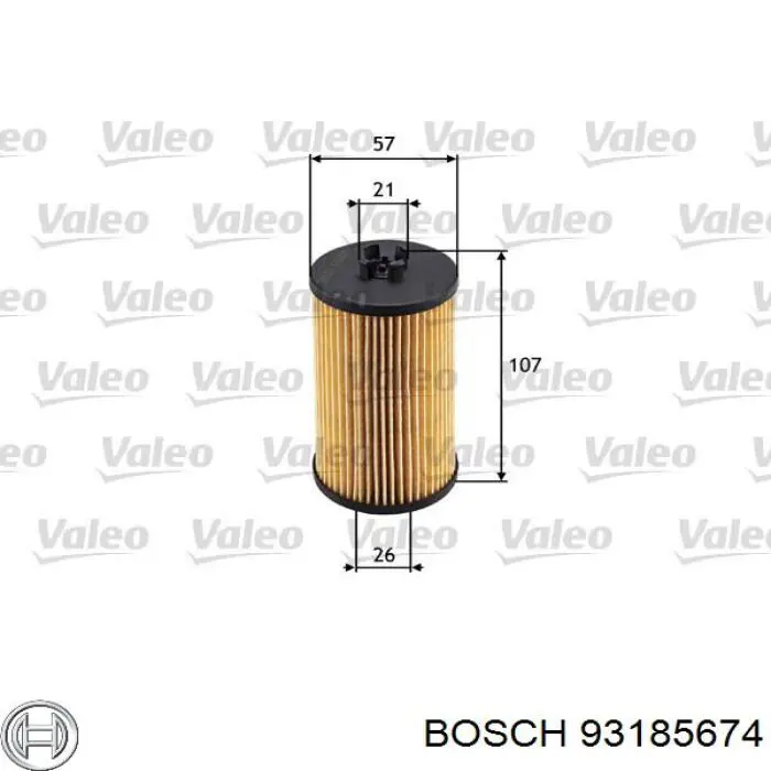 Filtro de aceite Opel Zafira P12