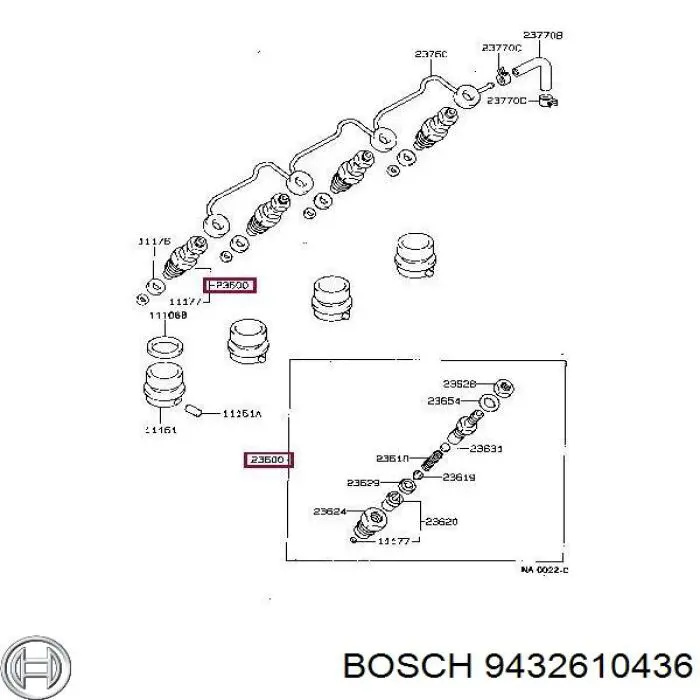 9432610436 Bosch pulverizador inyector