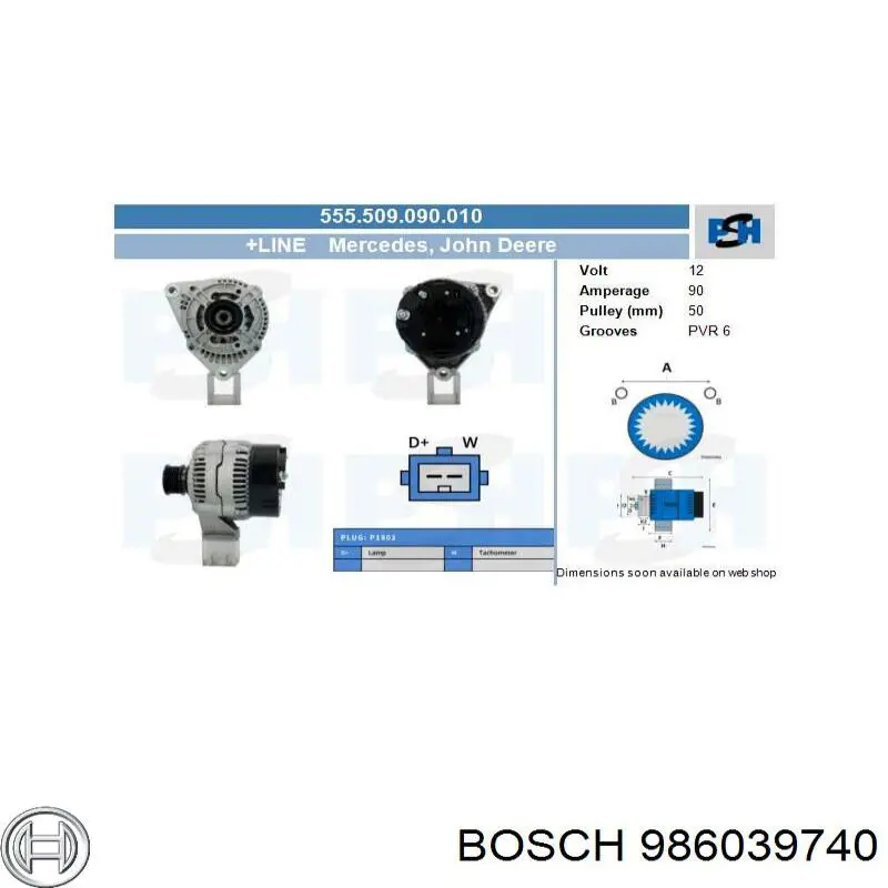 986039740 Bosch alternador