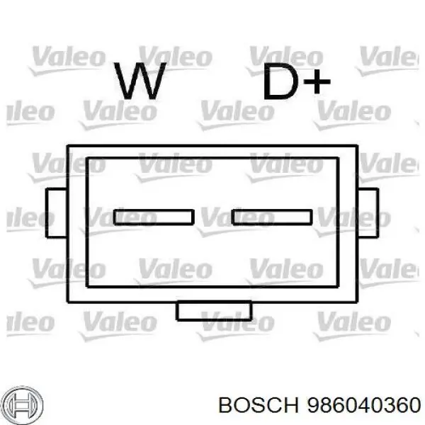 986040360 Bosch alternador