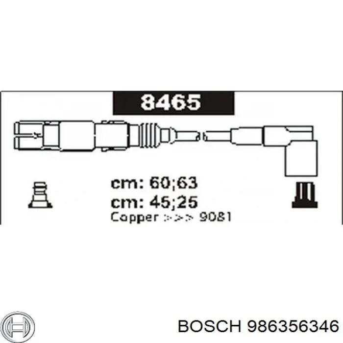 986356346 Bosch juego de cables de encendido