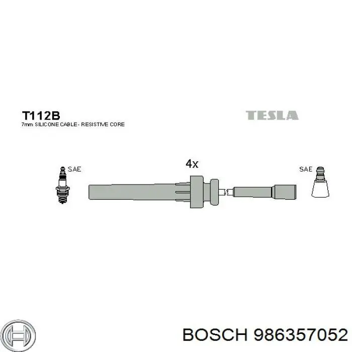 986357052 Bosch cables de bujías