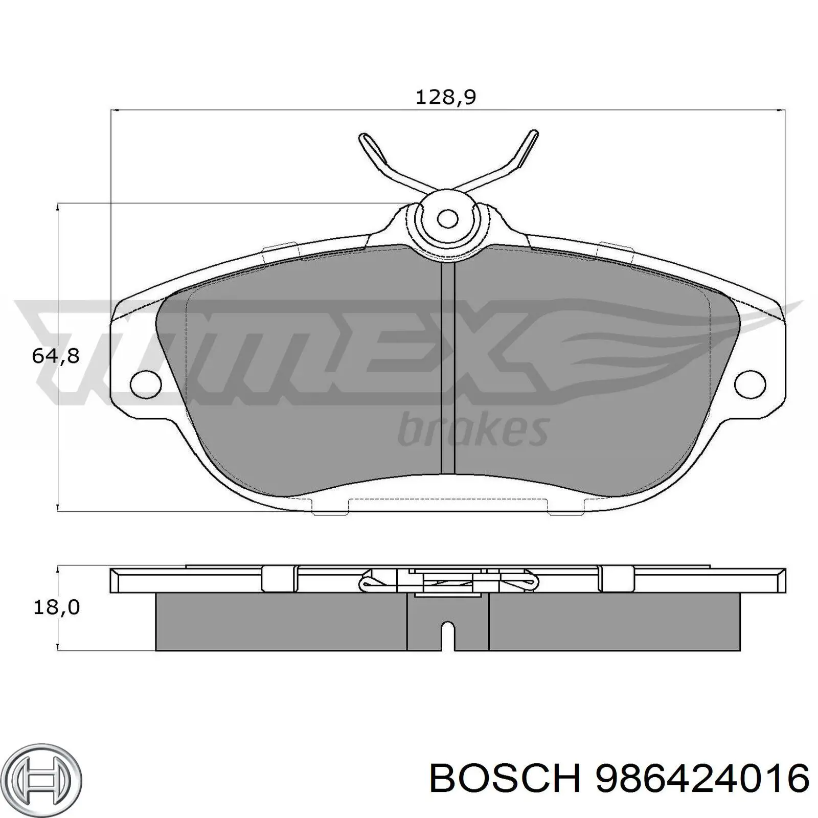 986424016 Bosch pastillas de freno delanteras