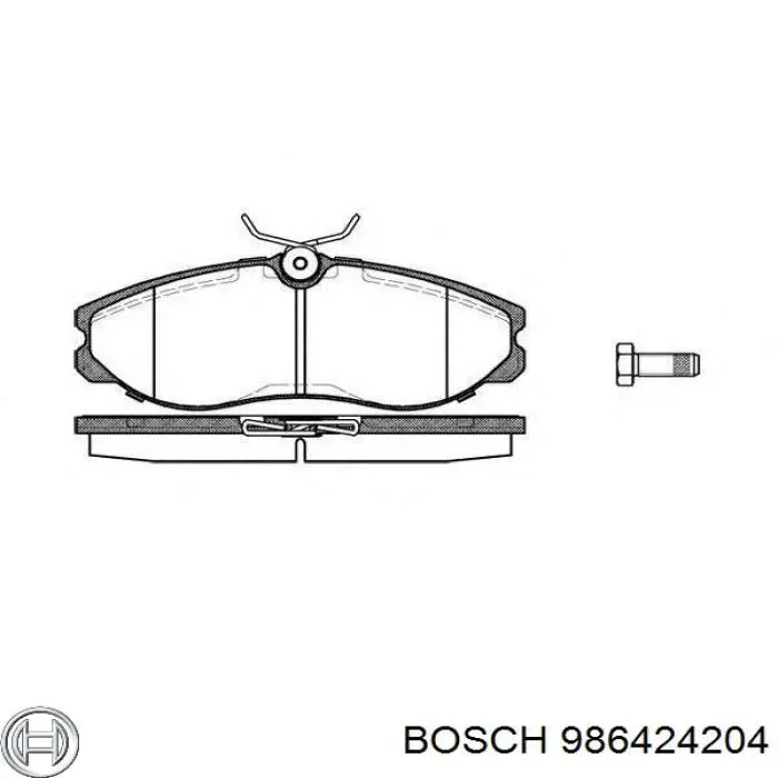 Comprar 986424204 Bosch Pastillas delanteras de freno