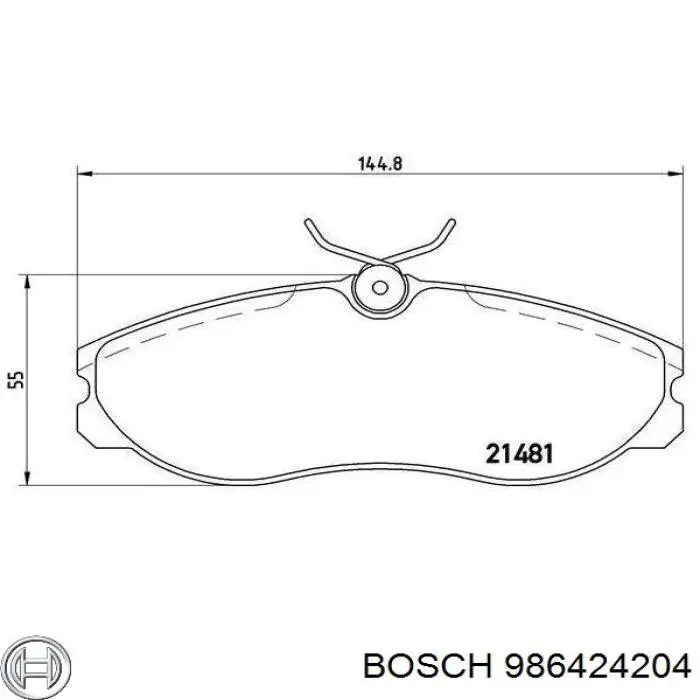 986424204 Bosch Pastillas delanteras