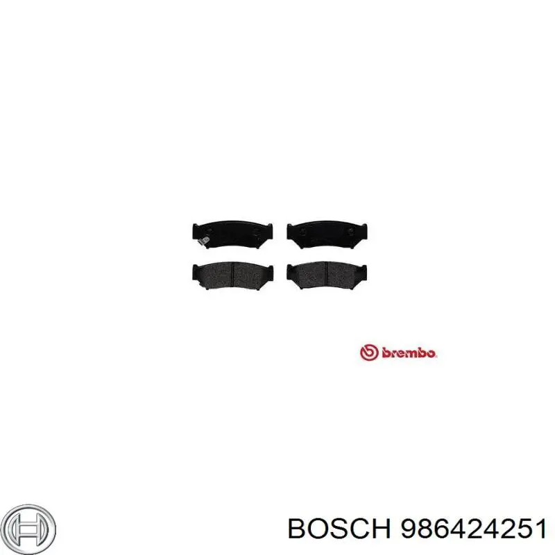 986424251 Bosch Pastillas delanteras