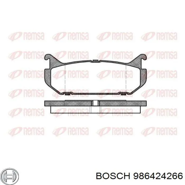 986424266 Bosch pastillas de freno traseras