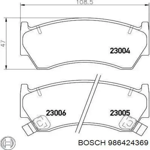 986424369 Bosch pastillas de freno delanteras