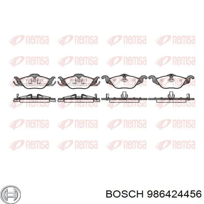 986424456 Bosch pastillas de freno delanteras