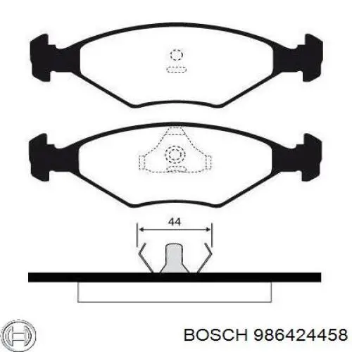 986424458 Bosch pastillas de freno delanteras