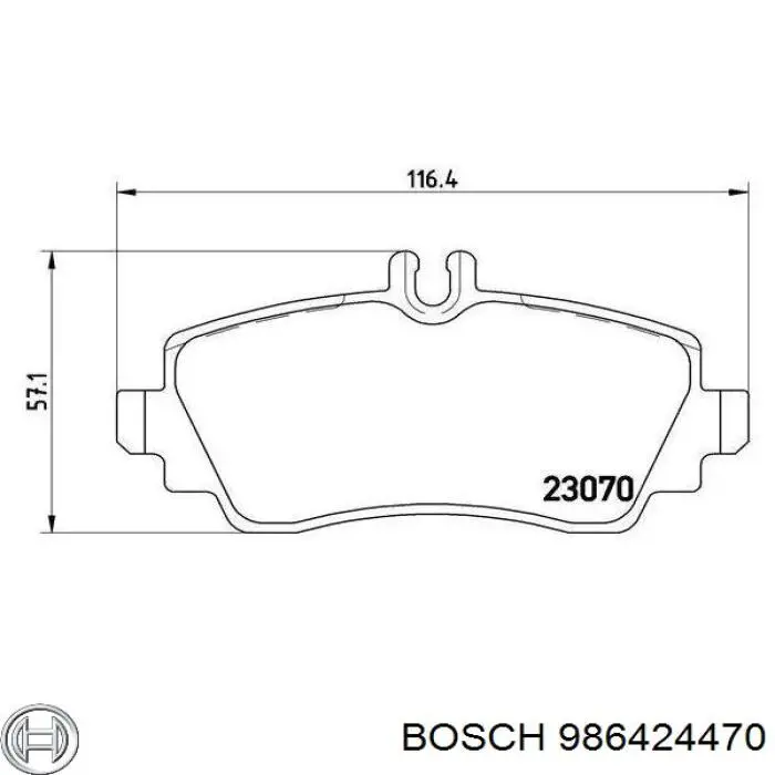 986424470 Bosch pastillas de freno delanteras