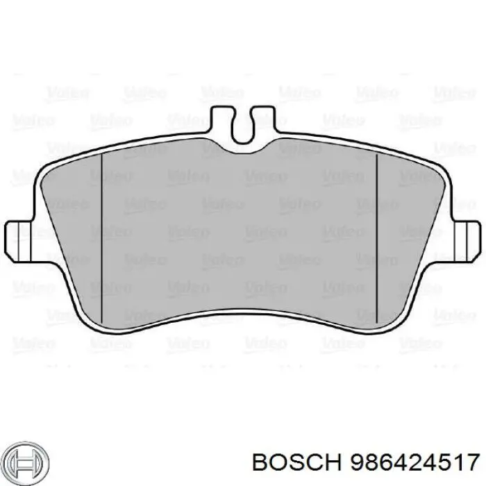 Comprar 986424517 Bosch Pastillas delanteras de freno