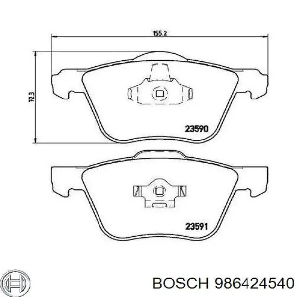 Comprar 986424540 Bosch Pastillas delanteras de freno