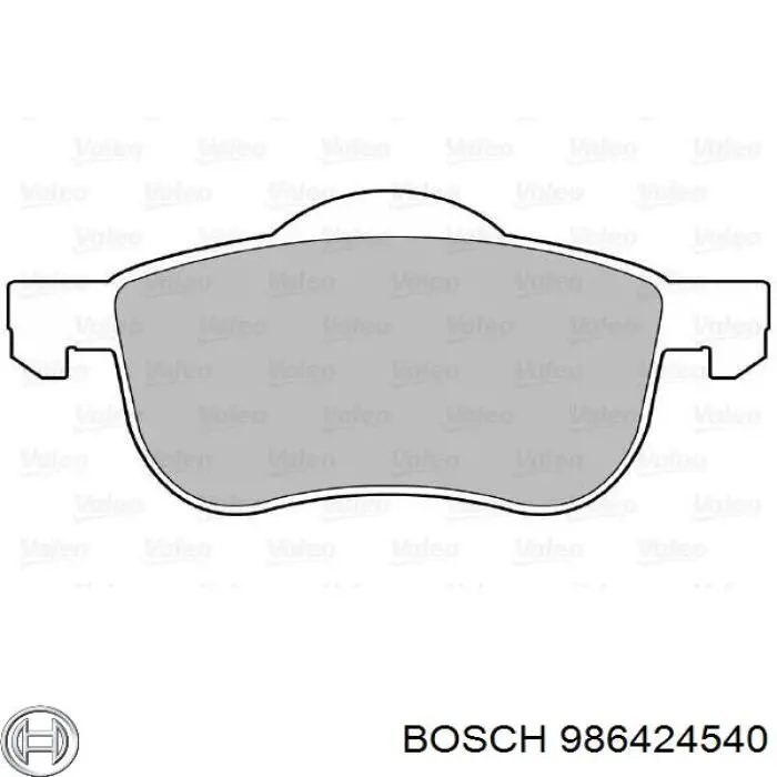 Pastillas de freno 986424540 Bosch