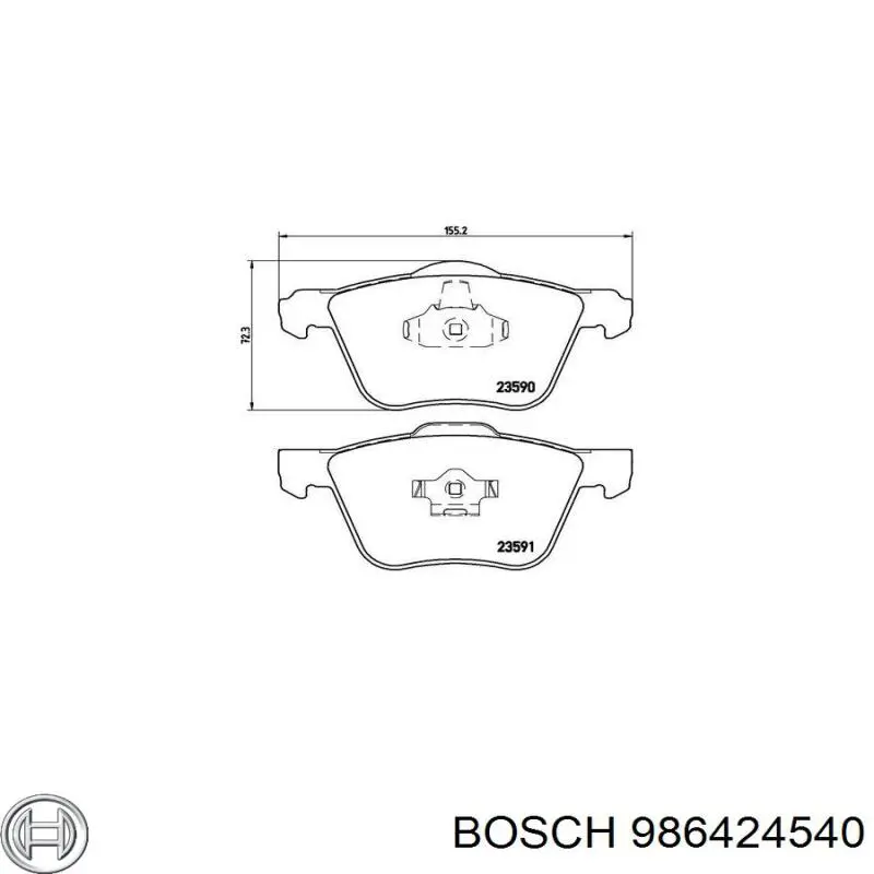 986424540 Bosch Pastillas delanteras